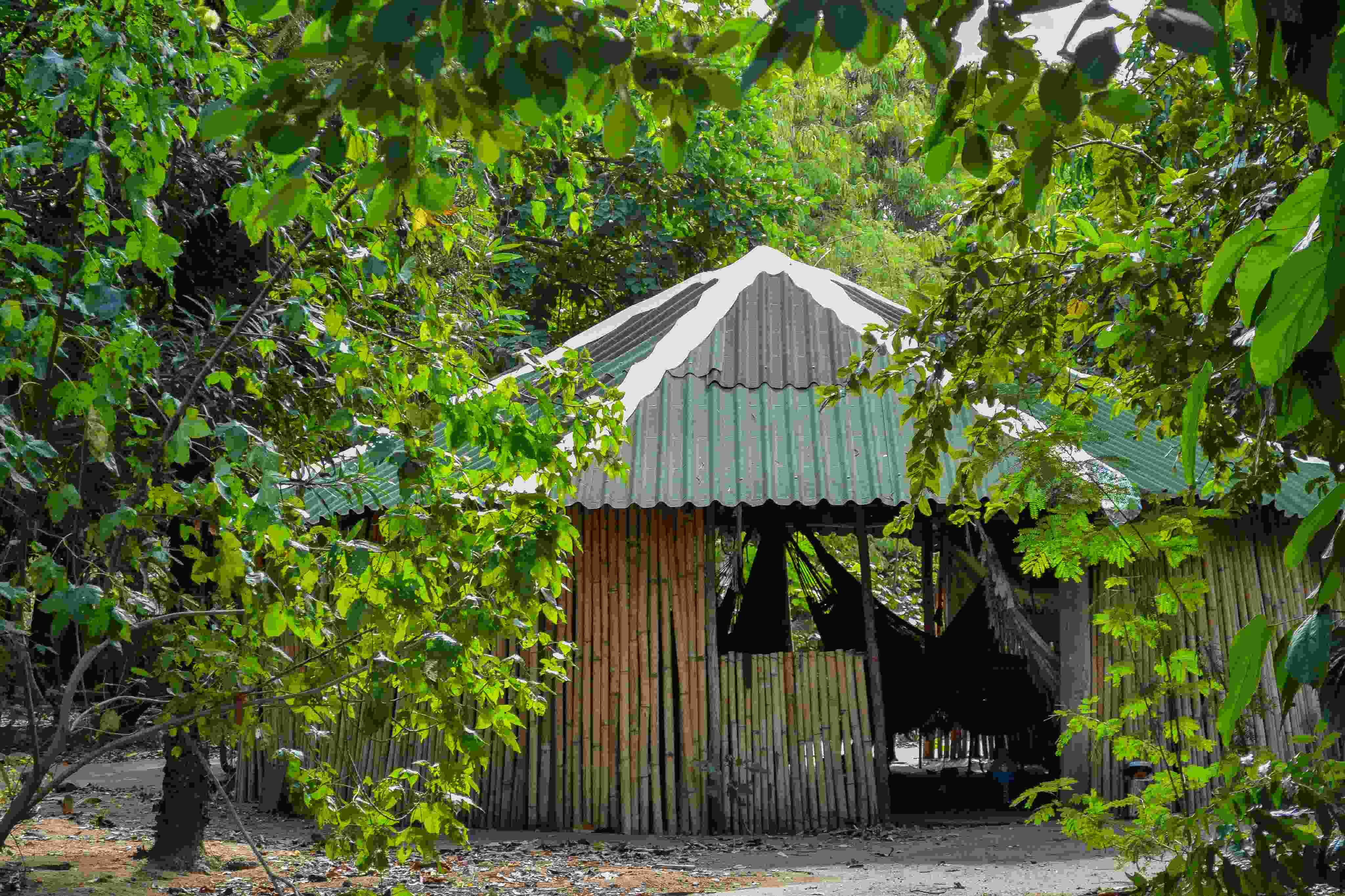 Ambiente natural dentro da aldeia.